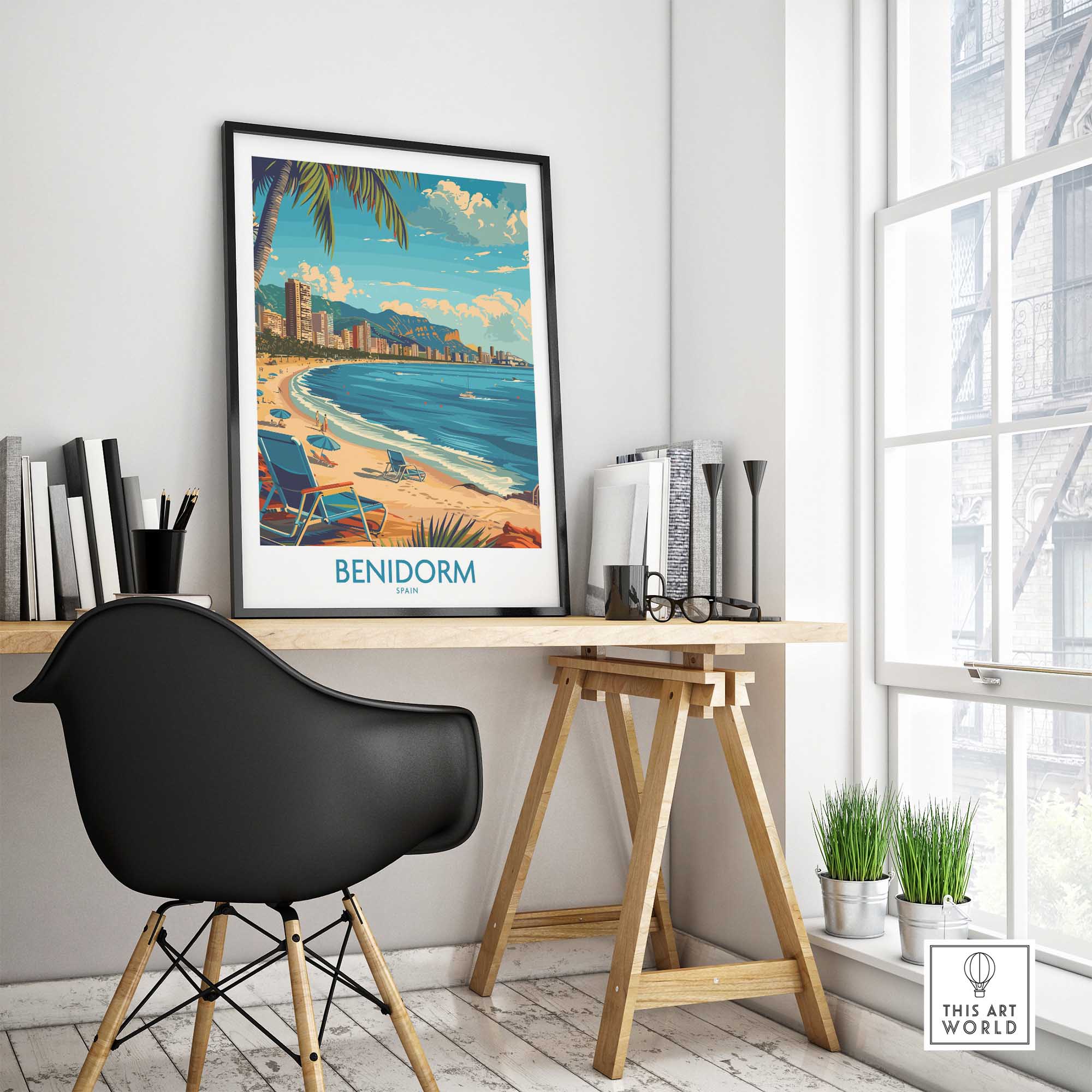 Benidorm Travel Poster-This Art World