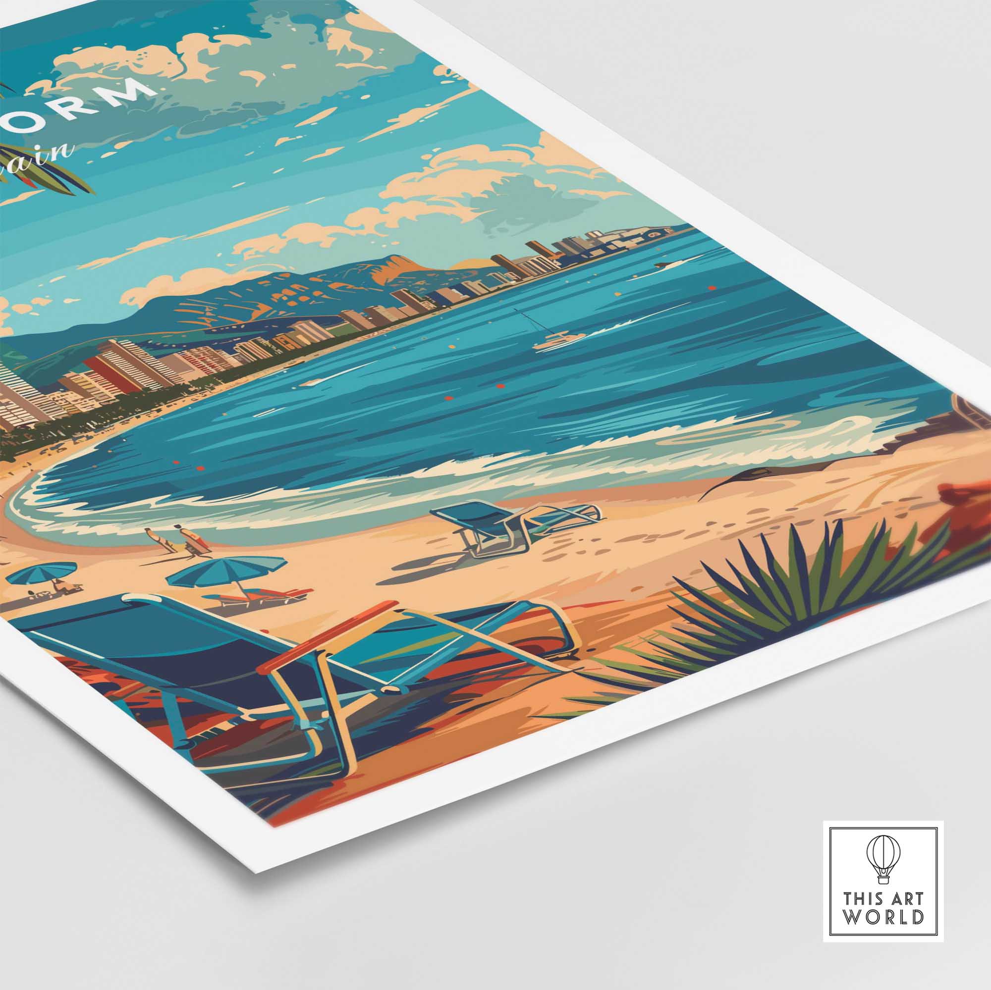 Benidorm Travel Print-This Art World
