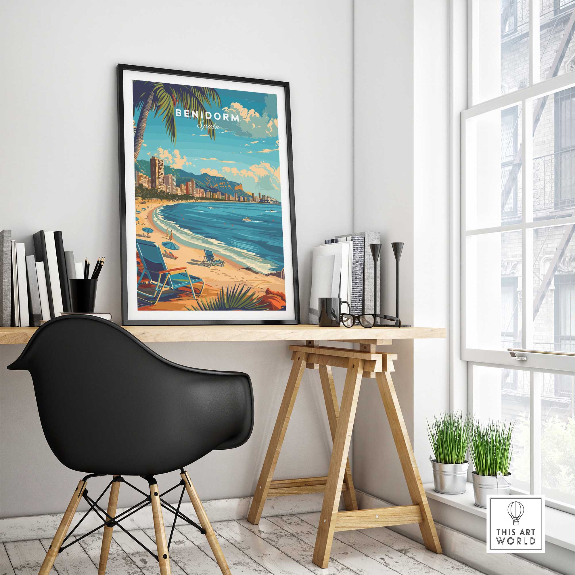 Benidorm Travel Print-This Art World