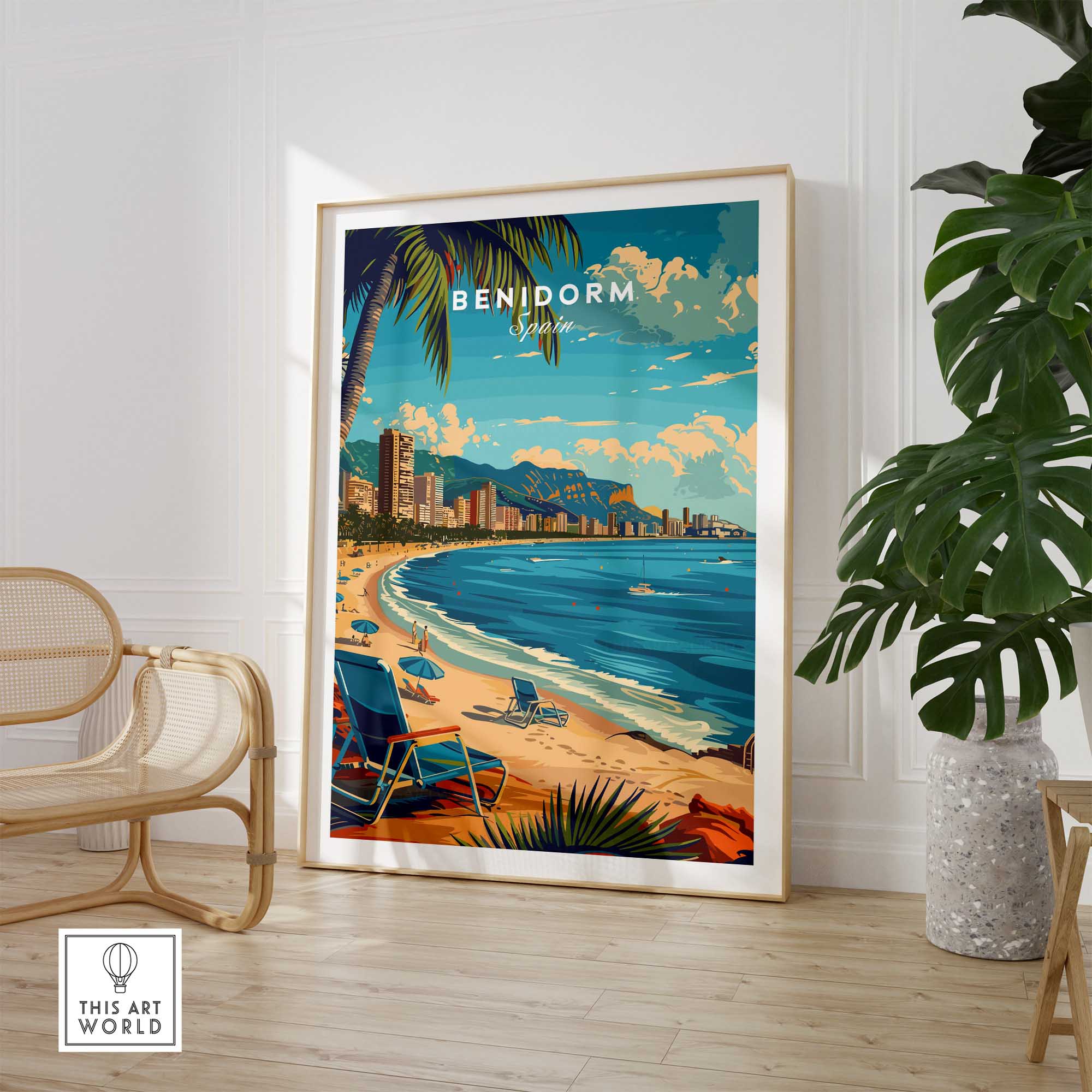 Benidorm Travel Print-This Art World