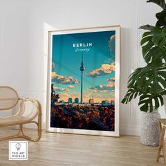 Berlin Wall Art Print - Germany Travel Poster-This Art World