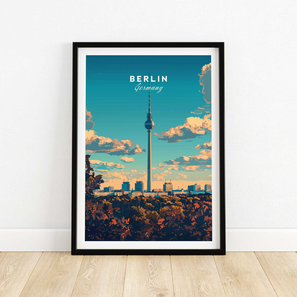 Berlin Wall Art Print - Germany Travel Poster-This Art World