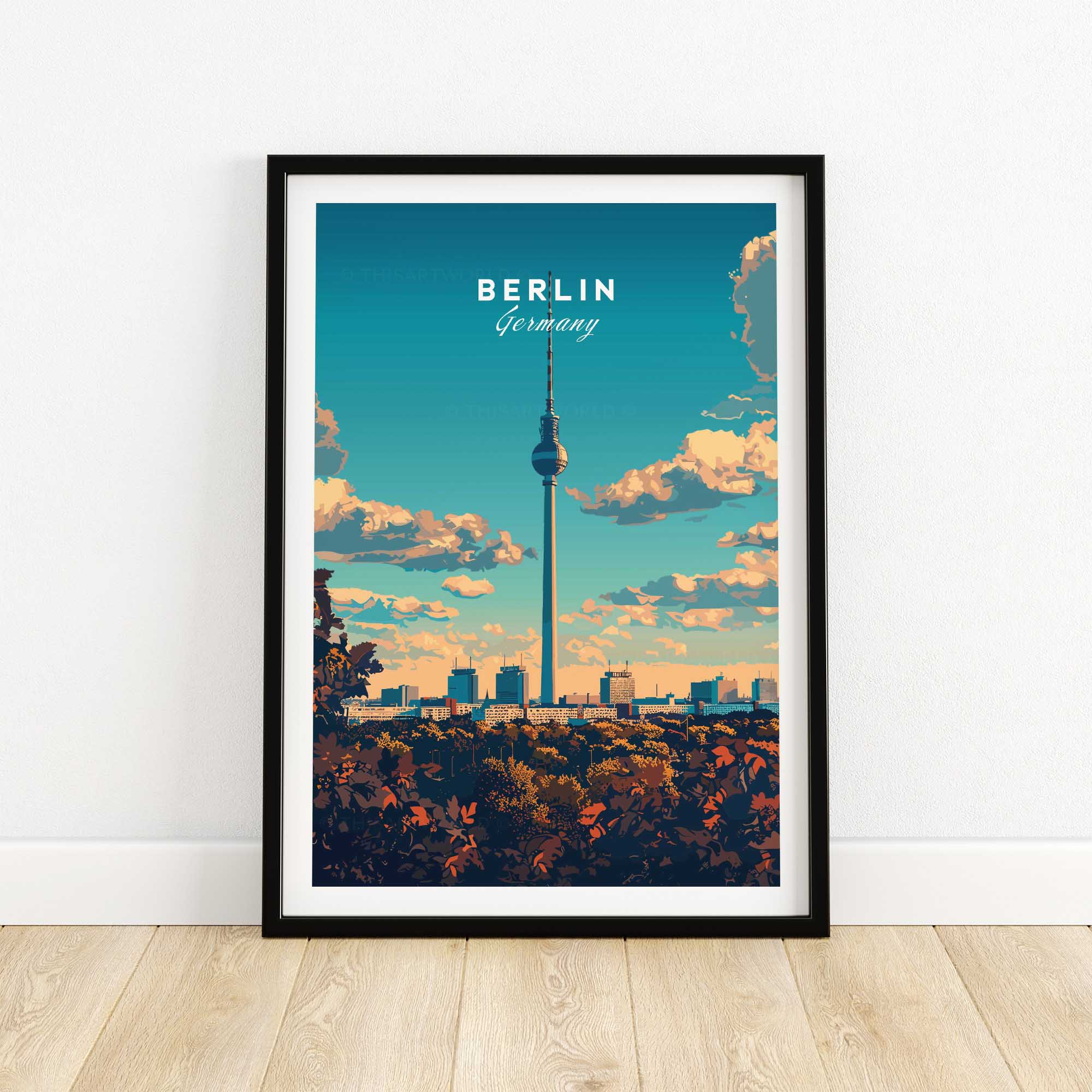 Berlin Wall Art Print - Germany Travel Poster-This Art World