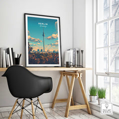 Berlin Wall Art Print - Germany Travel Poster-This Art World