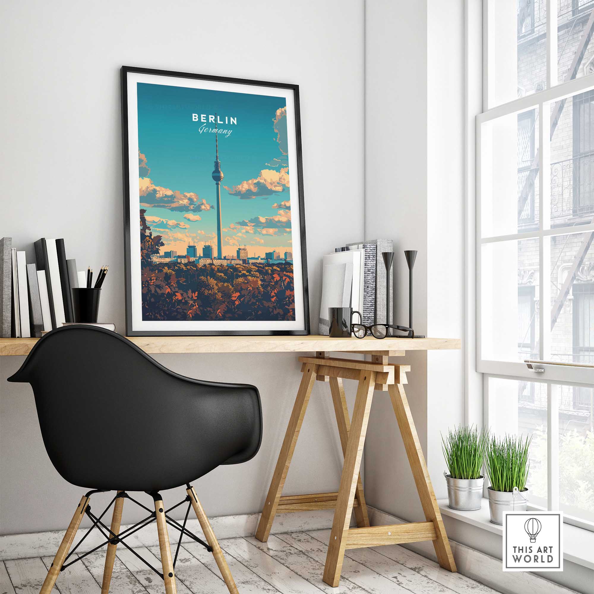 Berlin Wall Art Print - Germany Travel Poster-This Art World