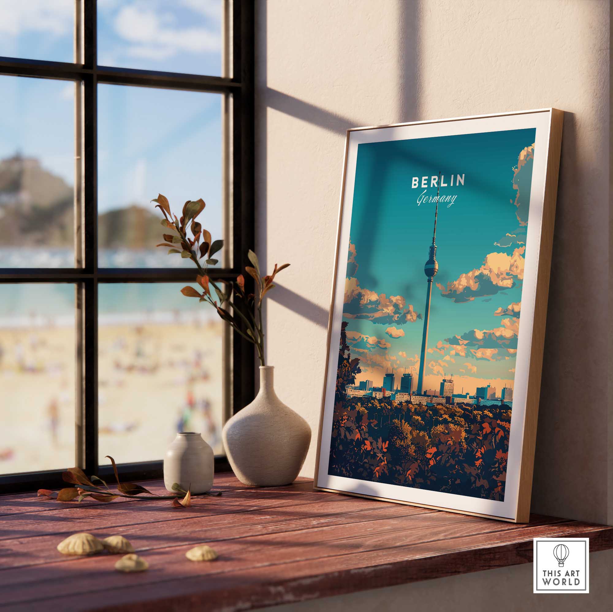 Berlin Wall Art Print - Germany Travel Poster-This Art World