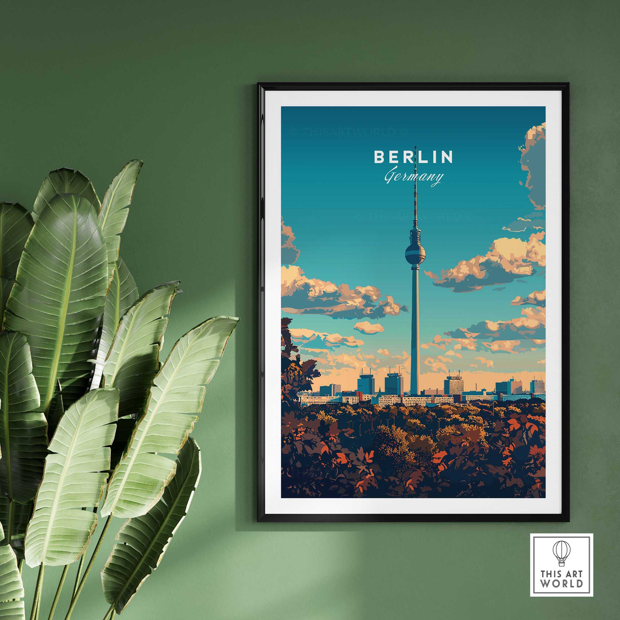 Berlin Wall Art Print - Germany Travel Poster-This Art World