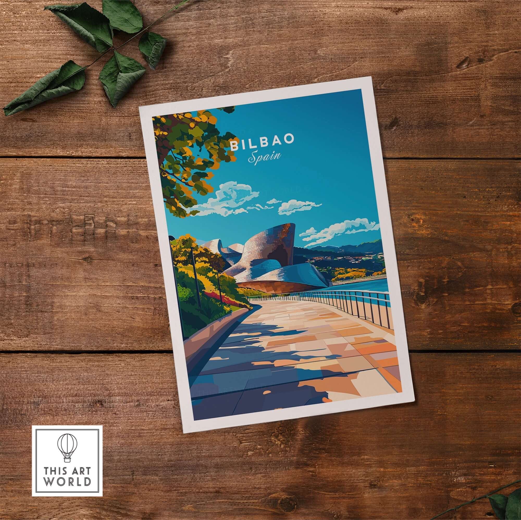 Bilbao Print poster showcasing vibrant colors and stunning design inspired by Bilbao, Spain.