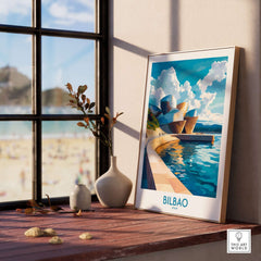 Bilbao Wall Art Print featuring vibrant colors and intricate details, enhancing living space decor.