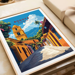 Bogota Print Colombia showcasing vibrant streets and architecture of Colombia's capital city.