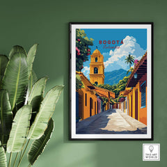 Bogota Print Colombia vibrant street scene capturing the culture and beauty of Colombia's capital city.
