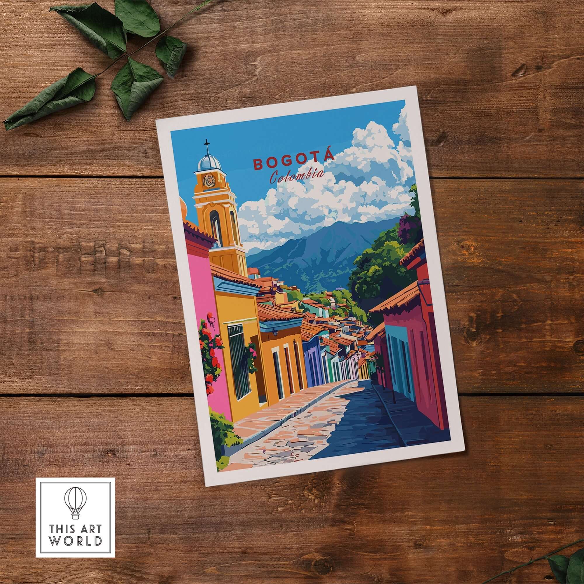 Bogota Wall Art featuring colorful streets and iconic architecture of Colombia.