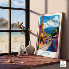 Bogota Wall Art Print showcasing vibrant colors and intricate details of Colombia's streets.