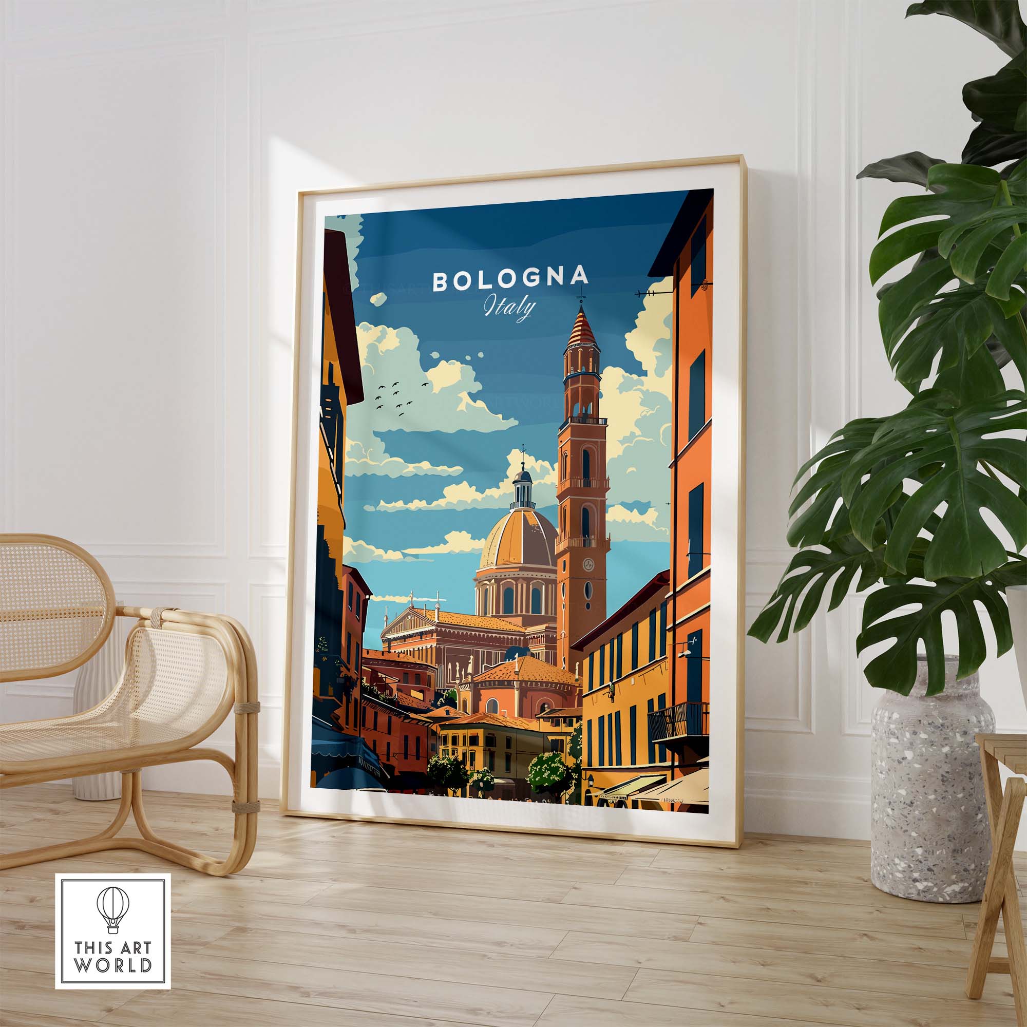 Bologna Travel Poster Italy
