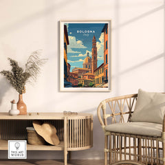 Bologna Travel Poster Italy