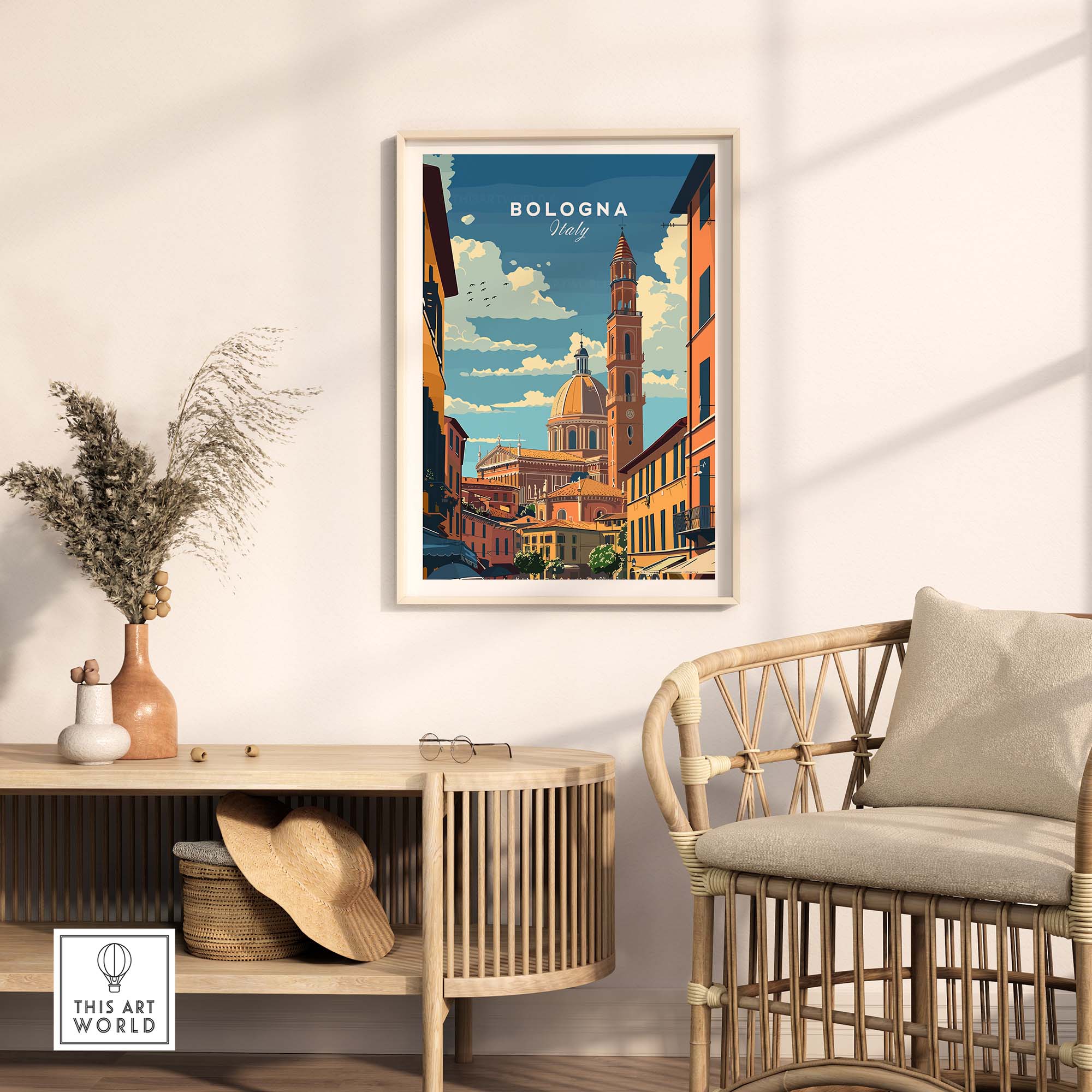 Bologna Travel Poster Italy