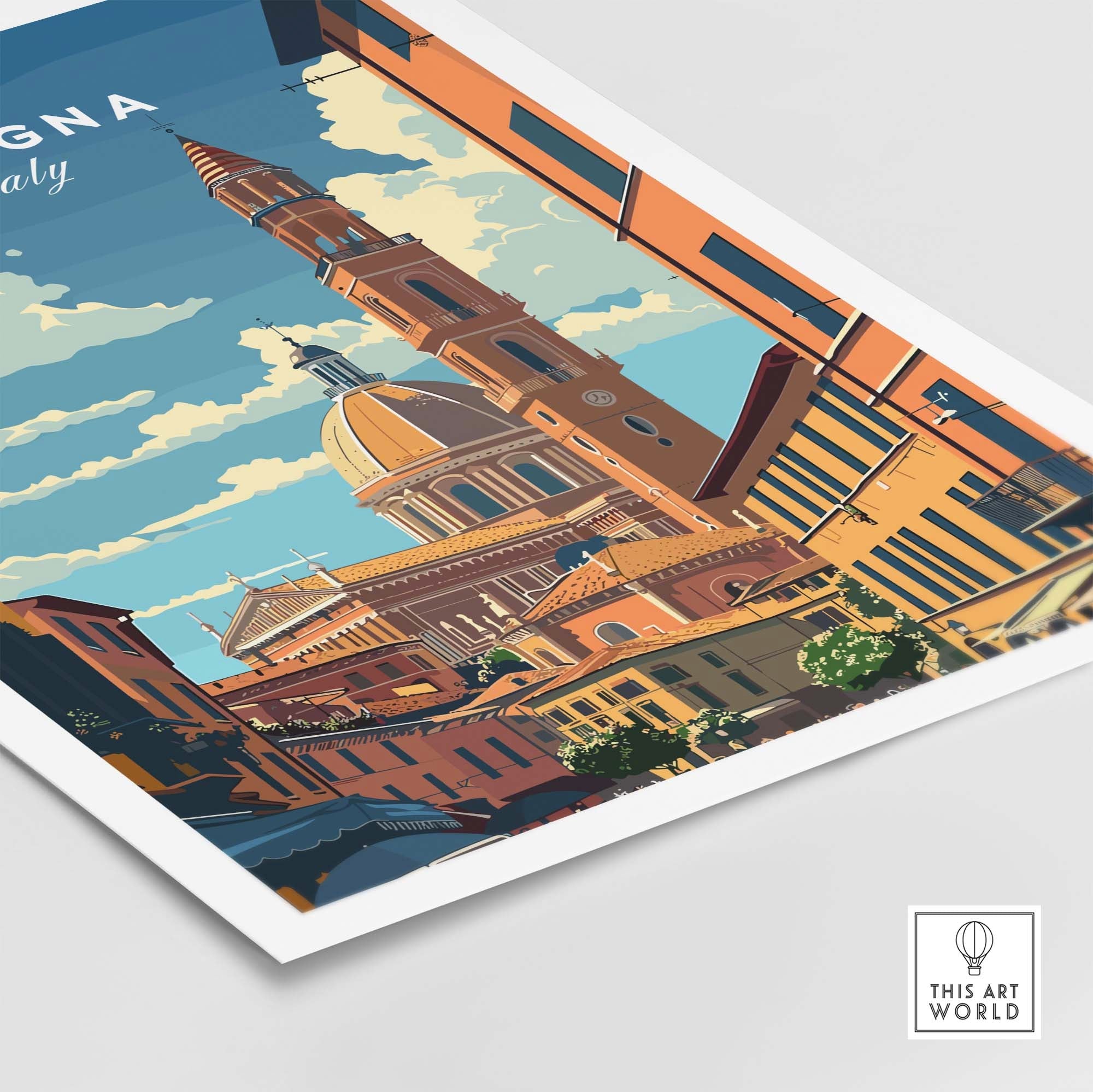 Bologna Travel Poster Italy