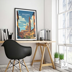 Bologna Travel Poster Italy