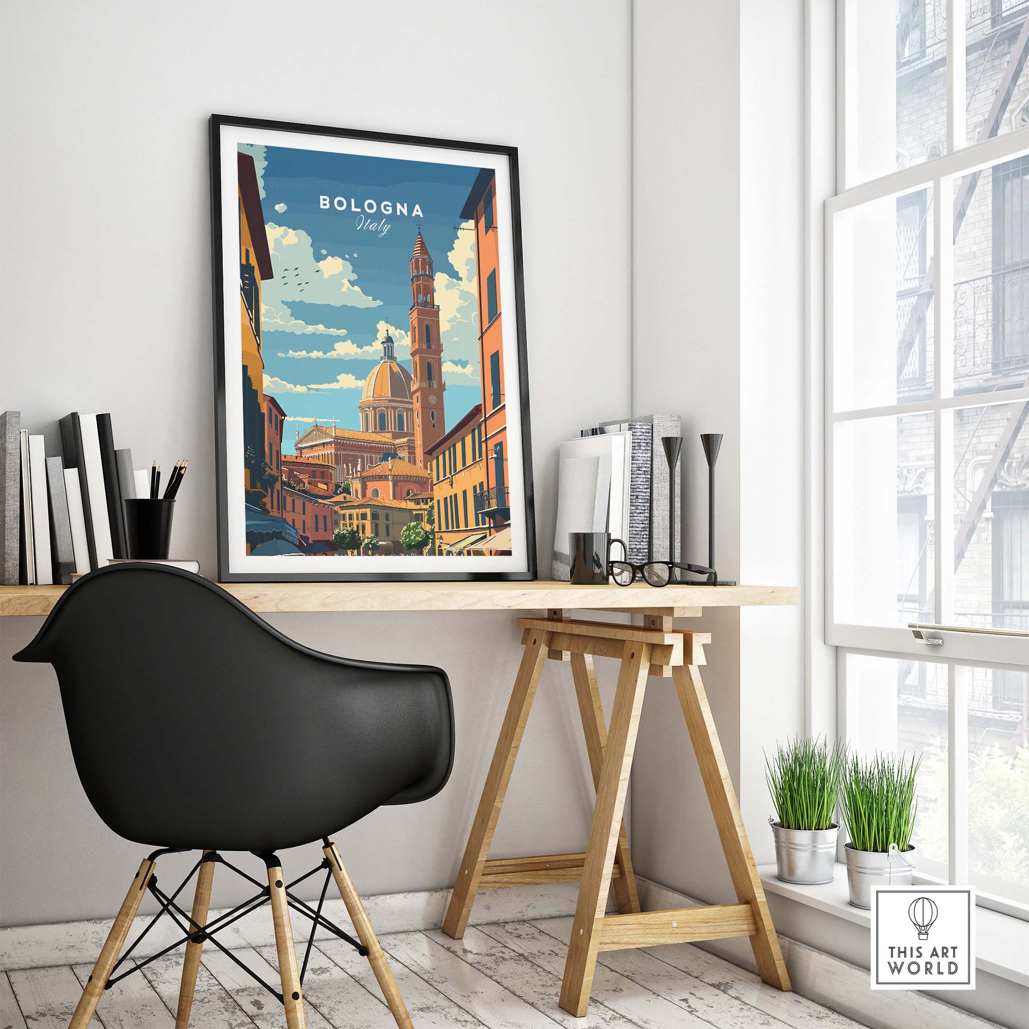 Bologna Travel Poster Italy