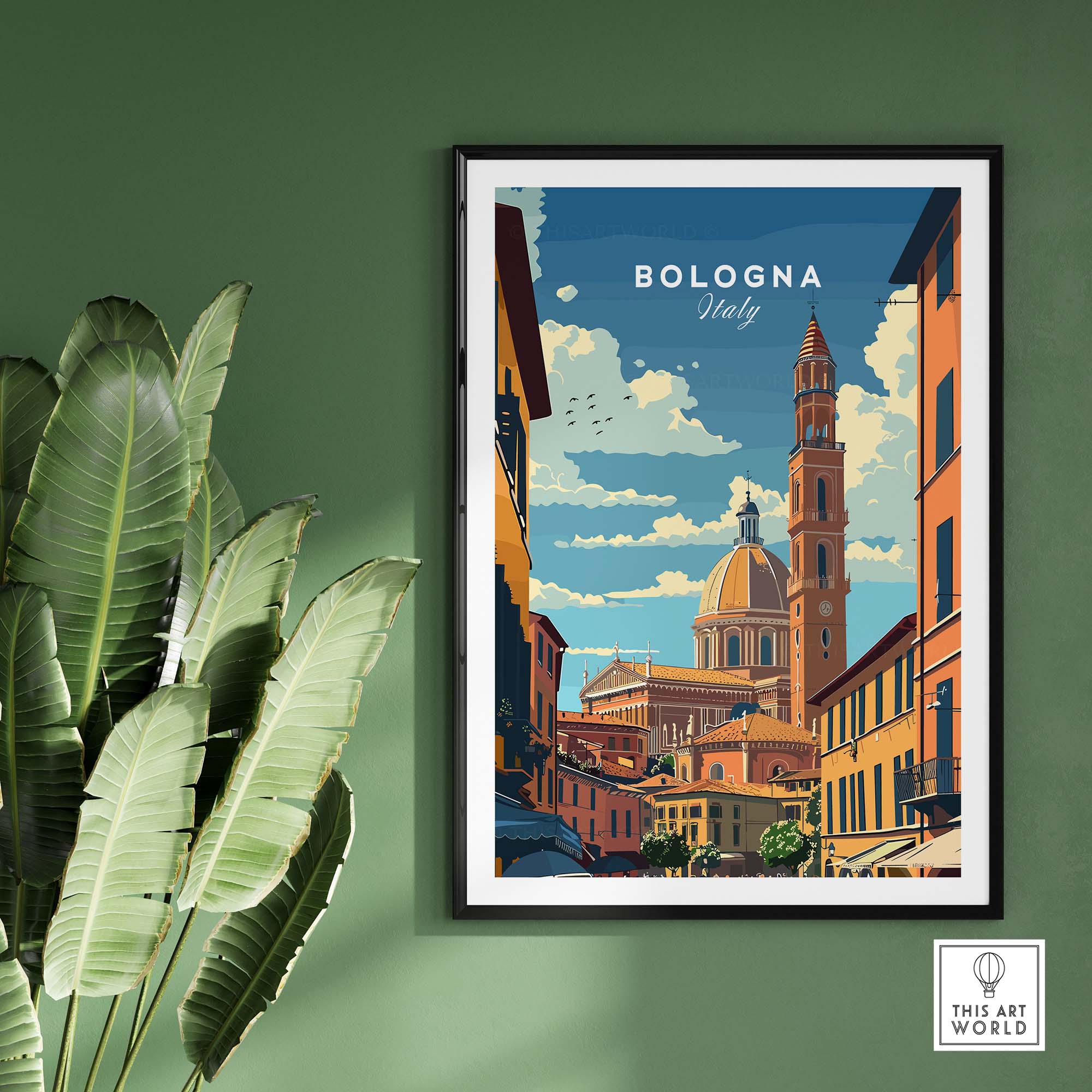 Bologna Travel Poster Italy