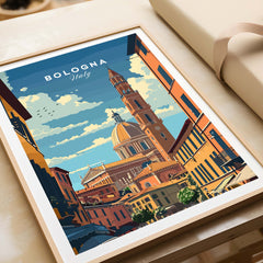 Bologna Travel Poster Italy