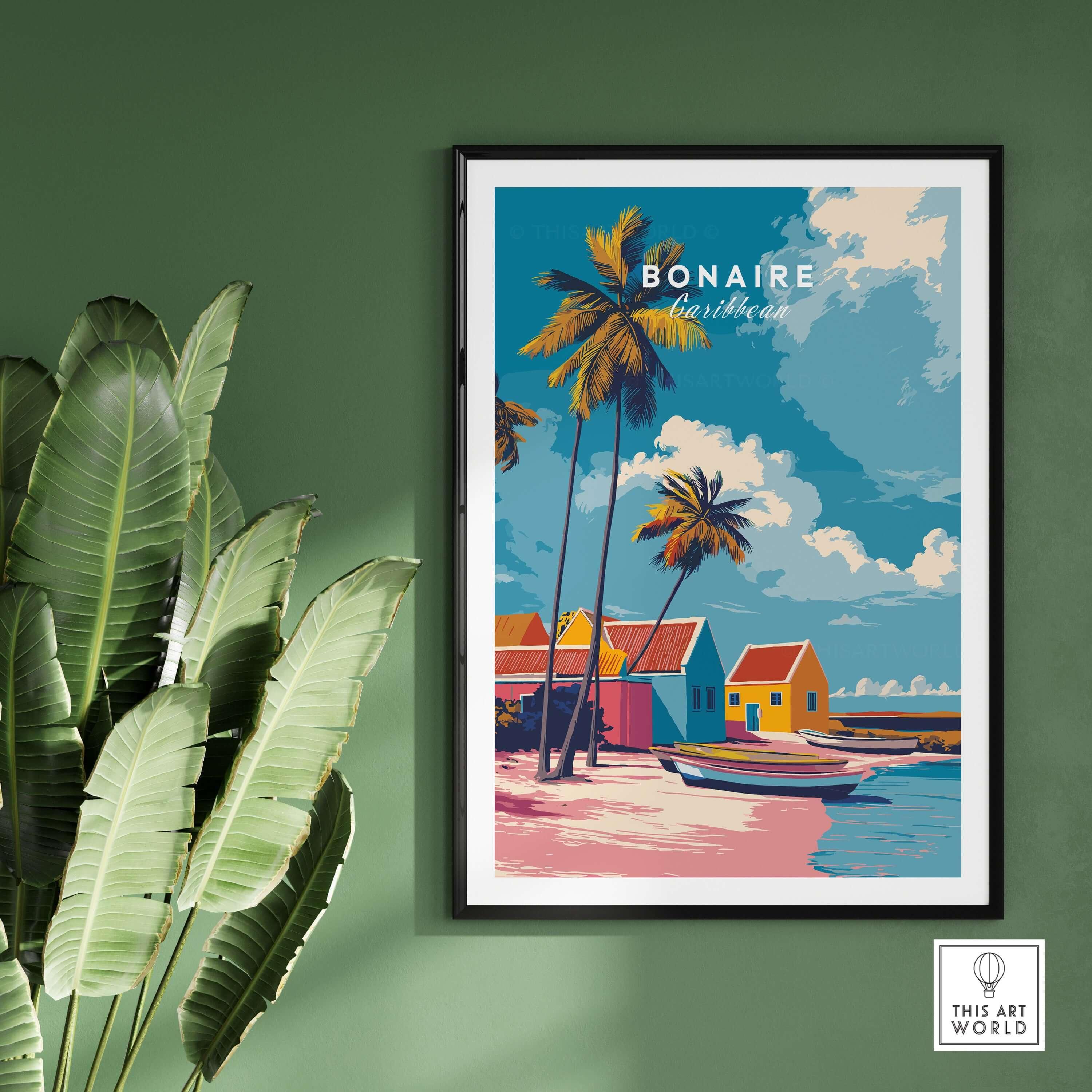 Bonaire Caribbean Colorful Houses Print - Wall Art – This Art World