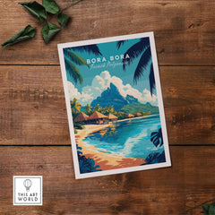 Bora Bora Wall Art featuring vibrant tropical scenery and serene waters of French Polynesia.