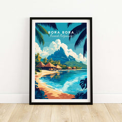Bora Bora Wall Art featuring stunning tropical scenery of French Polynesia with vibrant colors and serene imagery.