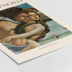 Botticelli Birth of Venus Detail Zephyr Aura Art Print Renaissance Mythology Poster featuring Zephyr and Venus.