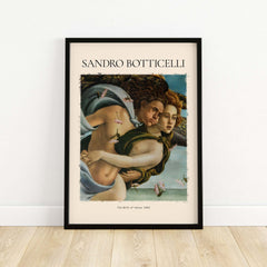 Botticelli Birth of Venus Detail Zephyr Aura Art Print Renaissance Mythology Poster featuring wind gods.