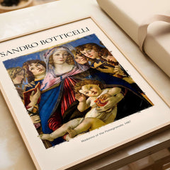 Botticelli Madonna of the Pomegranate Art Print Religious Virgin Mary Child Poster Angels