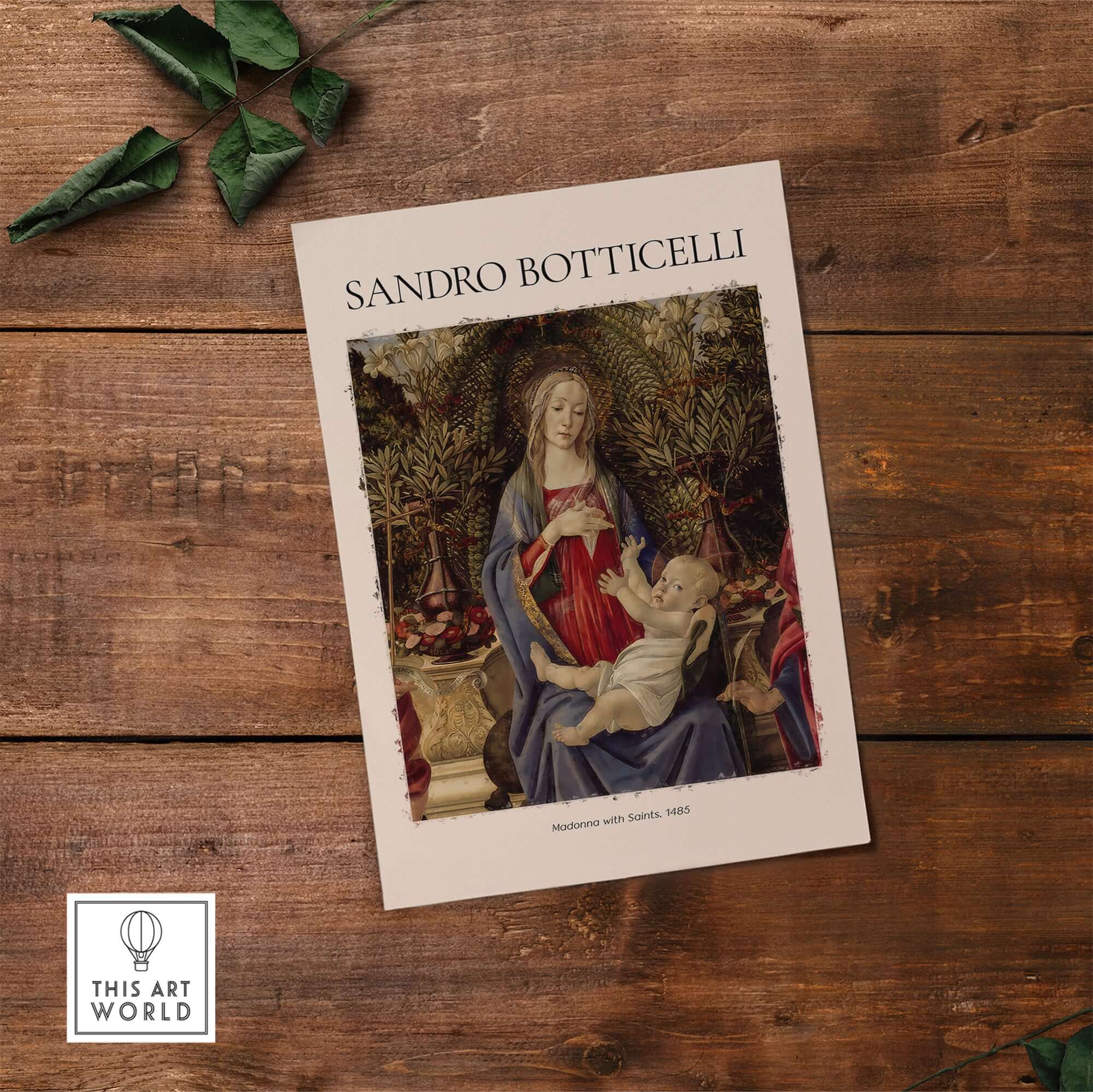 Botticelli Madonna with Saints Bardi Altarpiece Art Print Renaissance Religious Poster