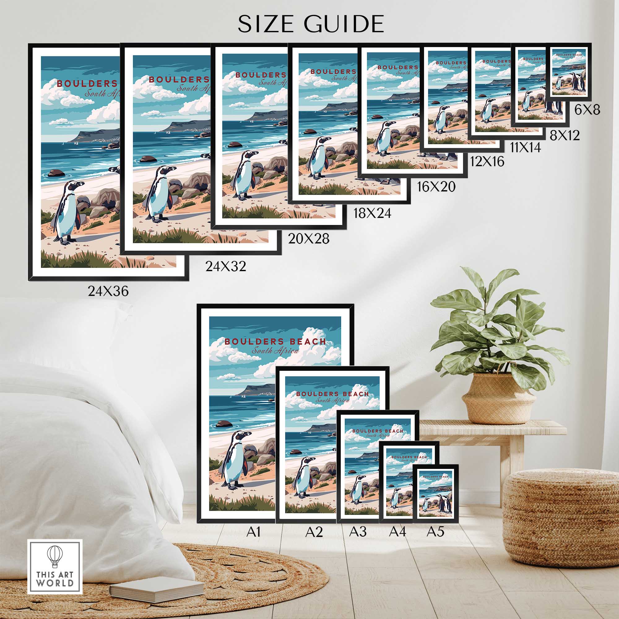 Boulders Beach Art Print-This Art World