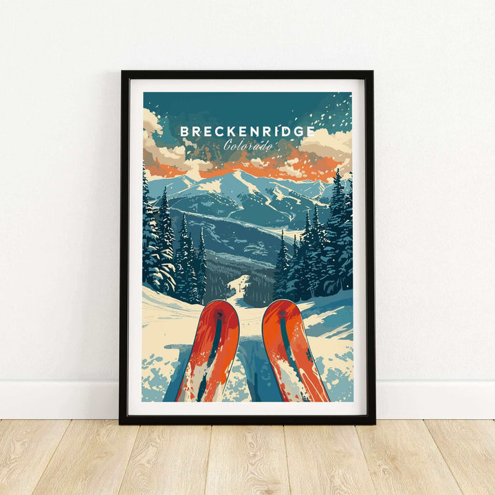 Breckenridge Print Colorado featuring ski art, capturing the majestic mountains and adventurous spirit of the Rockies.