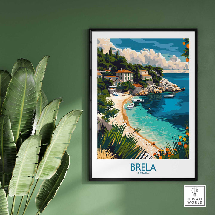 Brela Travel Poster - Croatia-This Art World