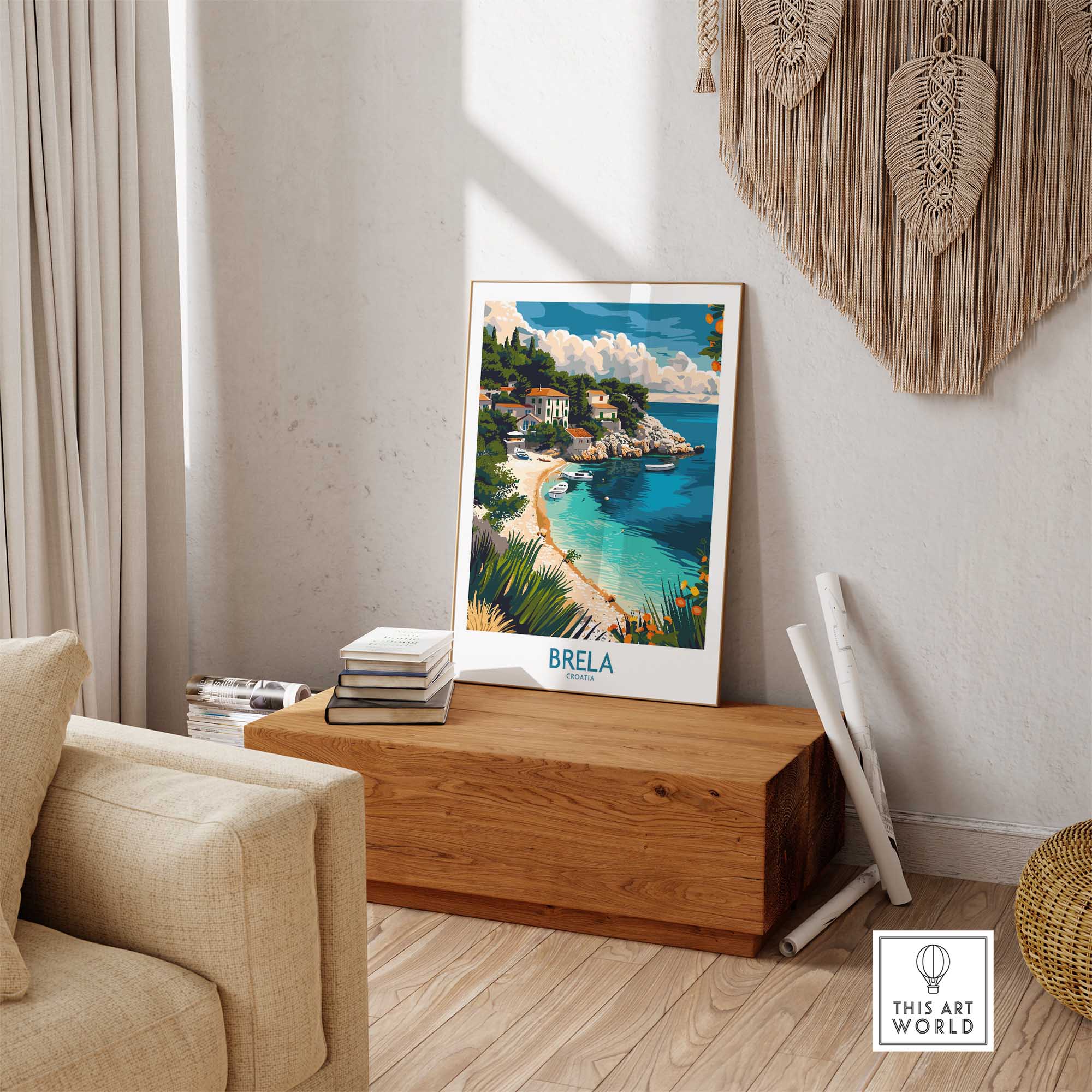 Brela Travel Poster - Croatia-This Art World