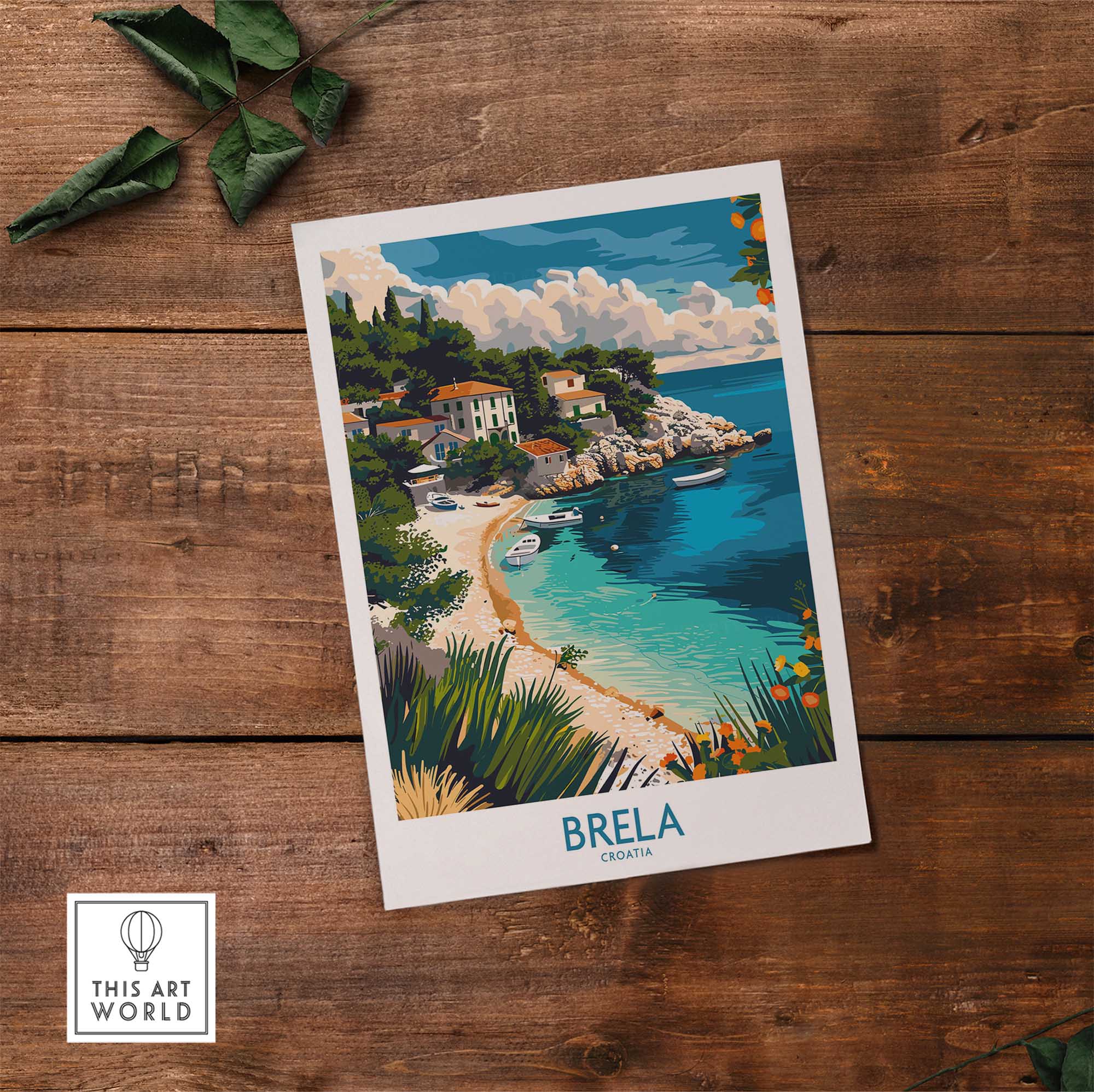 Brela Travel Poster - Croatia-This Art World