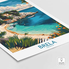 Brela Travel Poster - Croatia-This Art World