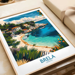 Brela Travel Poster - Croatia-This Art World