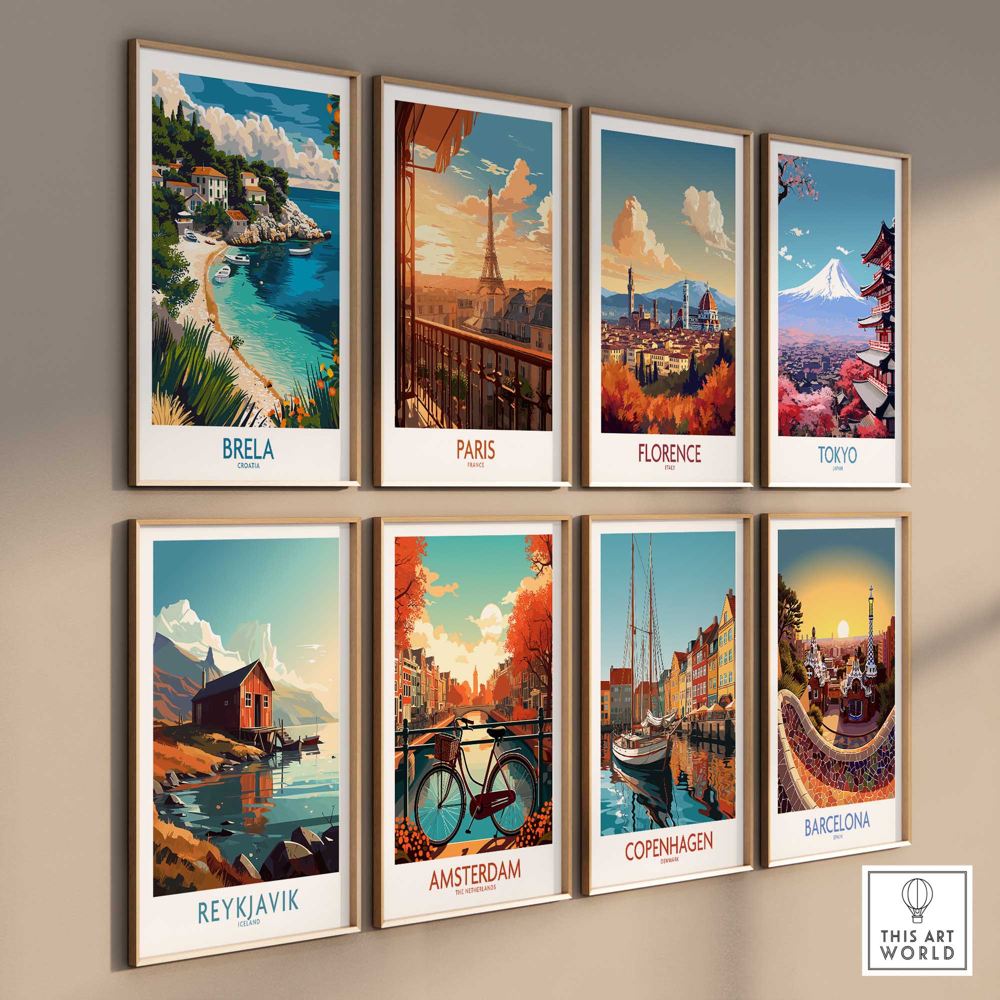 Brela Travel Poster - Croatia-This Art World