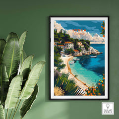 Brela Wall Art Print - Croatia Travel Poster-This Art World