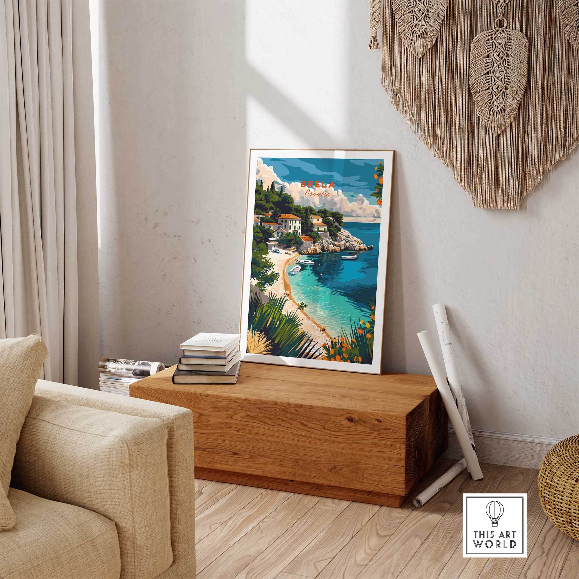Brela Wall Art Print - Croatia Travel Poster-This Art World