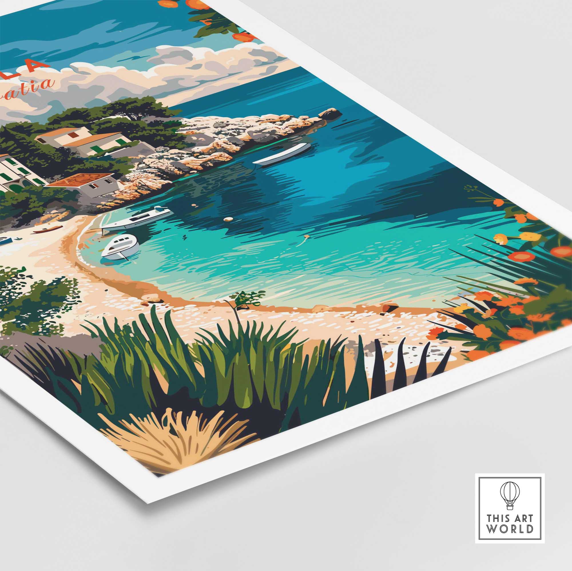 Brela Wall Art Print - Croatia Travel Poster-This Art World