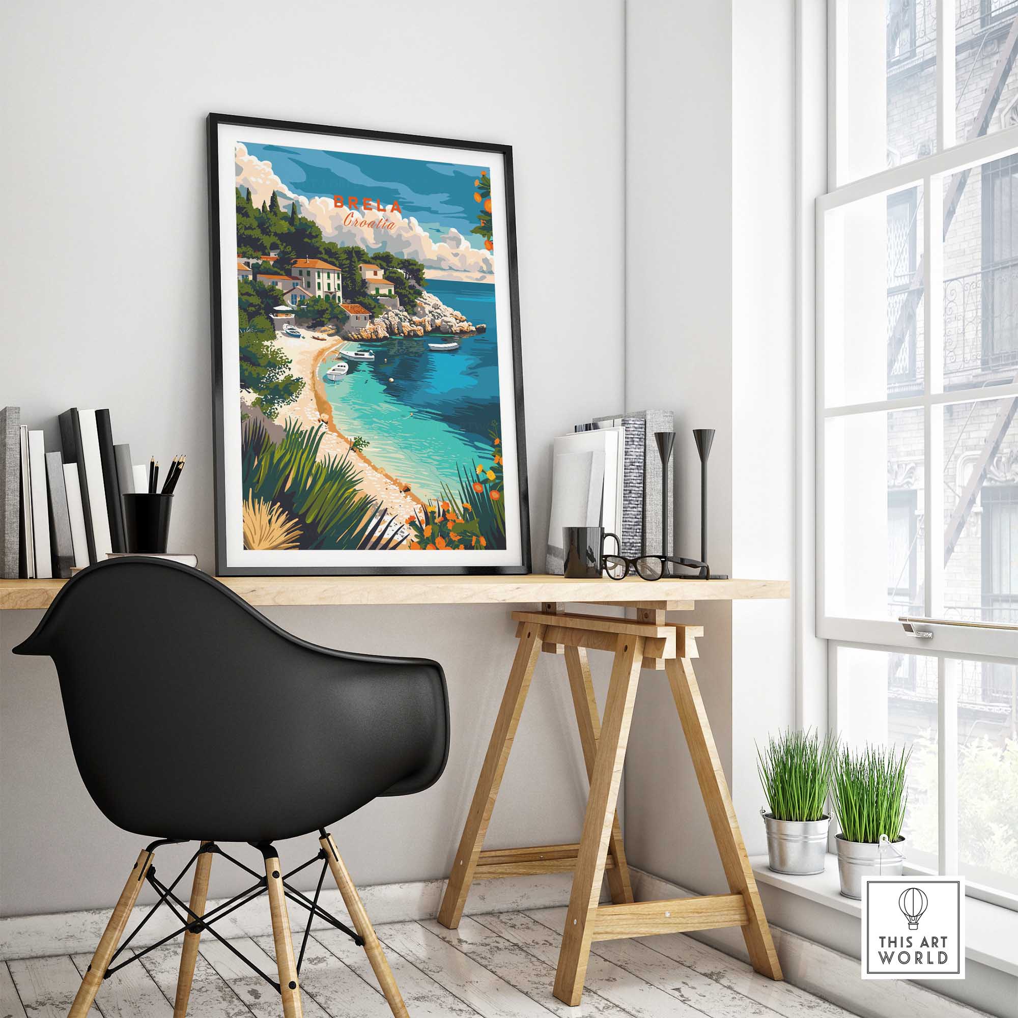 Brela Wall Art Print - Croatia Travel Poster-This Art World