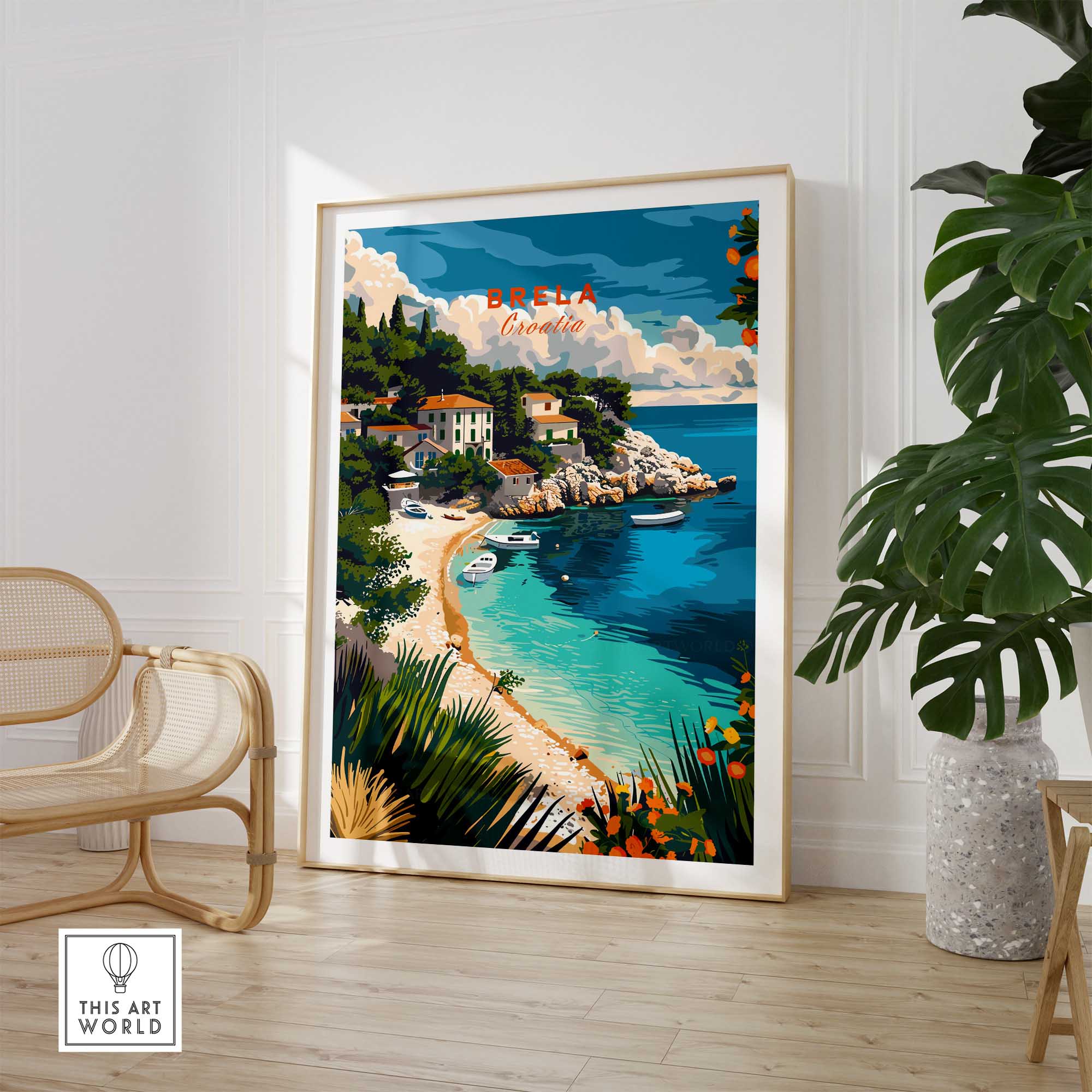 Brela Wall Art Print - Croatia Travel Poster-This Art World