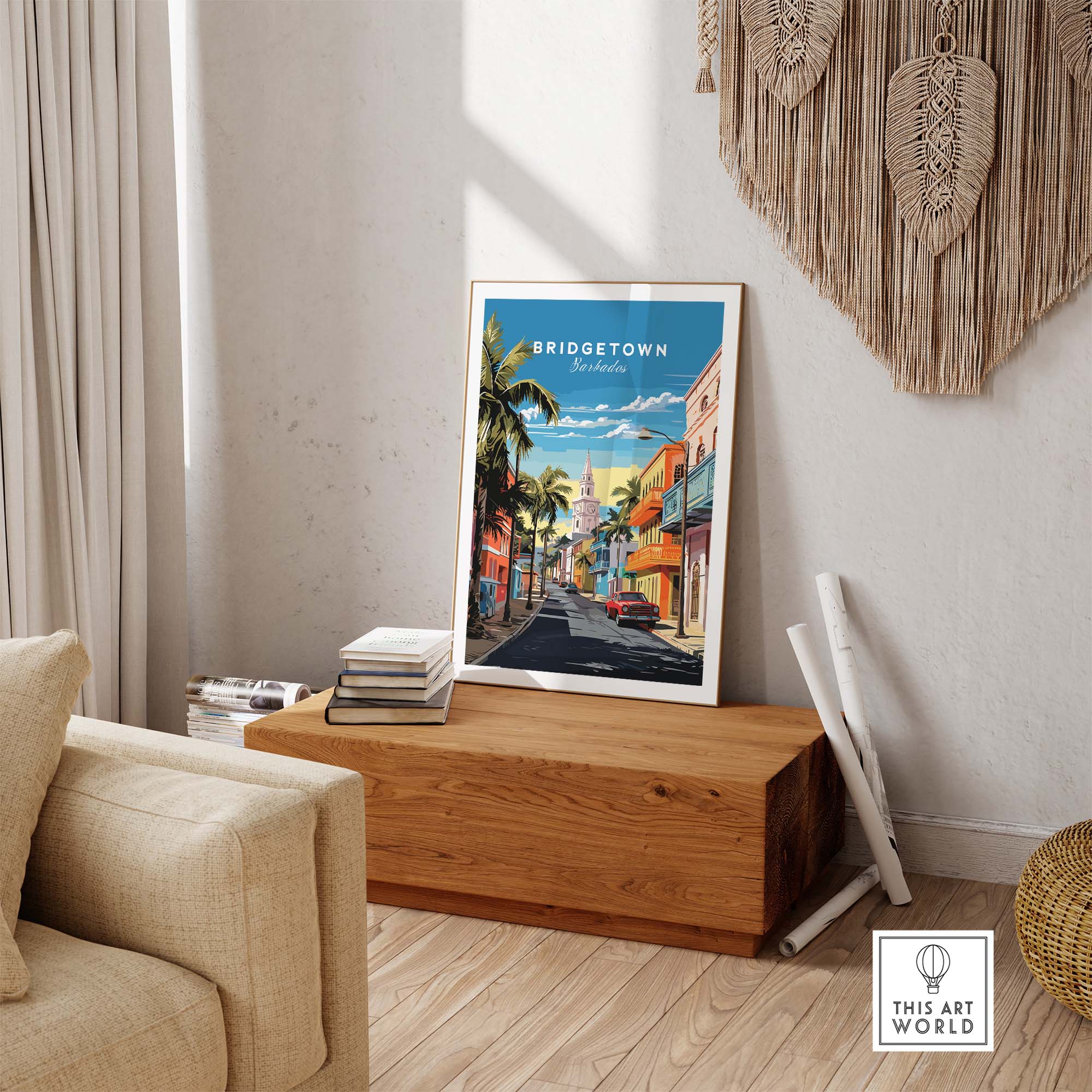 Bridgetown Barbados Travel Poster part of our best collection or travel posters and prints - This Art World