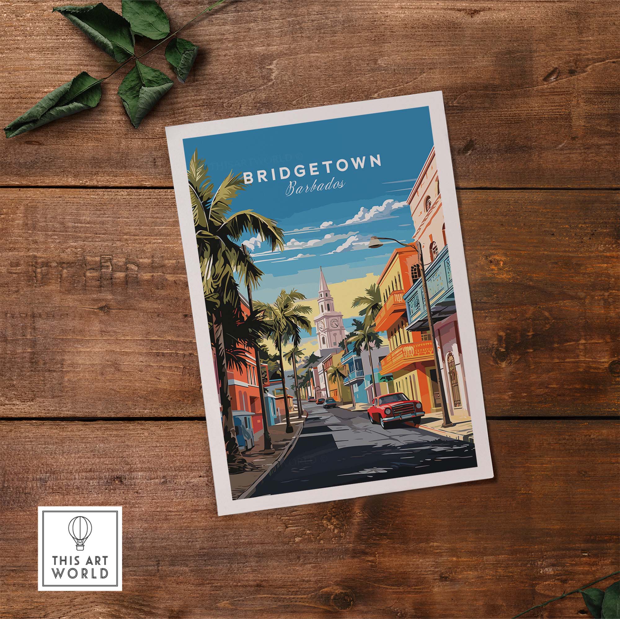 Bridgetown Barbados Travel Poster part of our best collection or travel posters and prints - This Art World