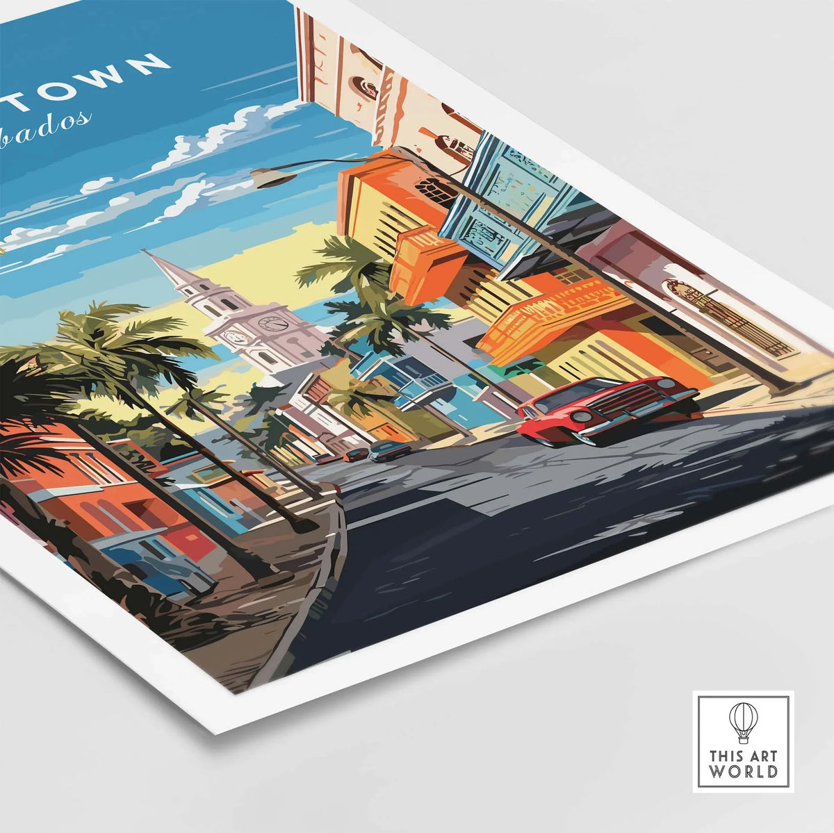 Bridgetown Barbados Travel Poster part of our best collection or travel posters and prints - This Art World
