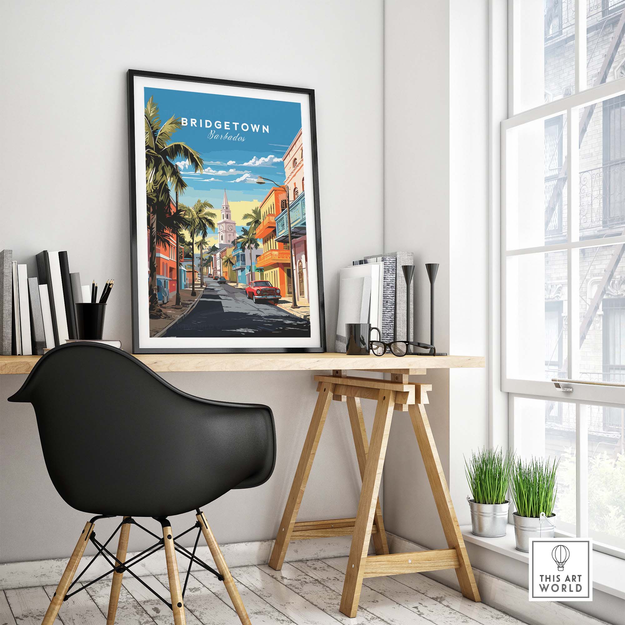 Bridgetown Barbados Travel Poster part of our best collection or travel posters and prints - This Art World