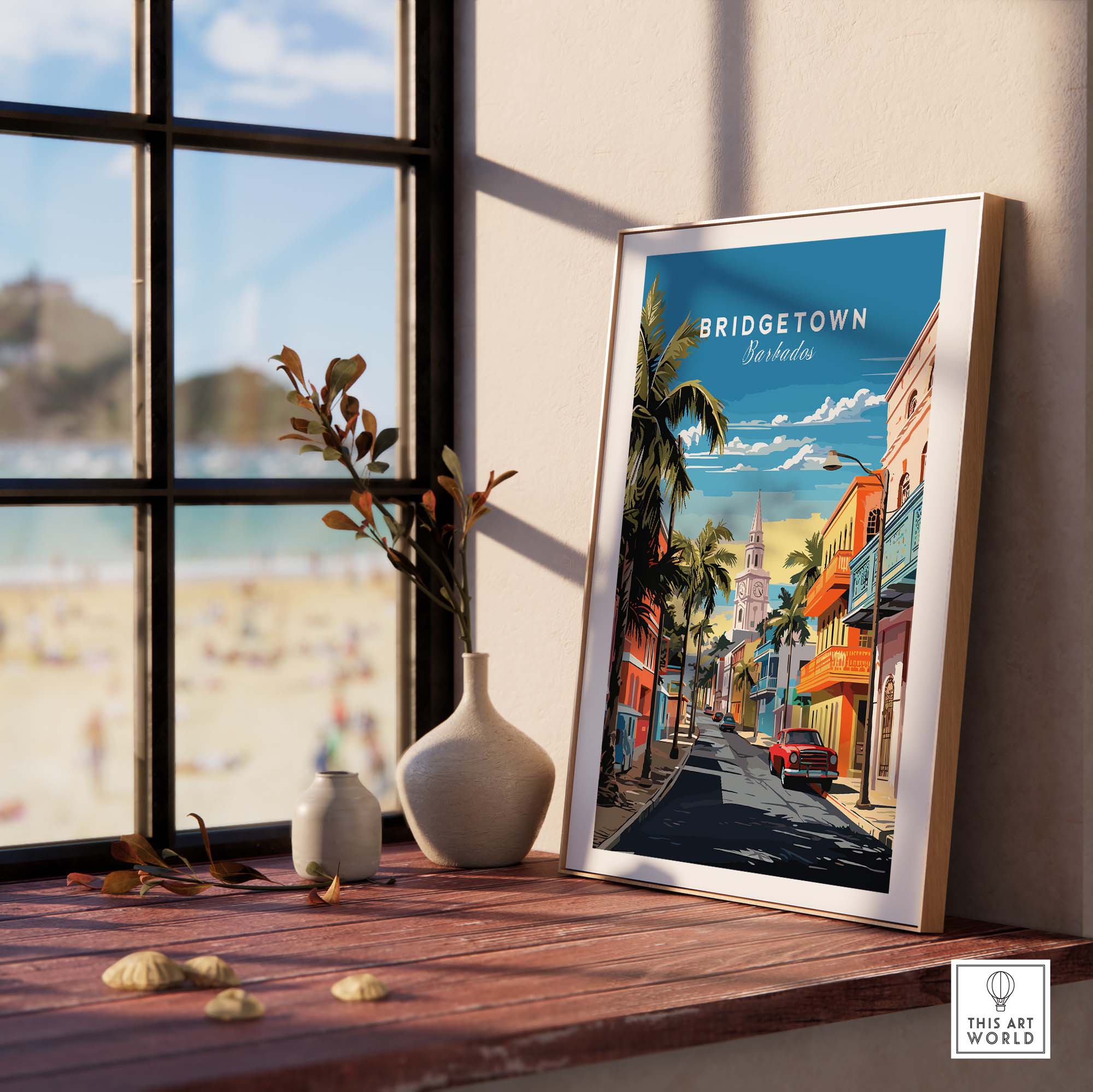 Bridgetown Barbados Travel Poster part of our best collection or travel posters and prints - This Art World